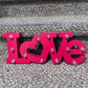 Pink Love LED Wall Decor